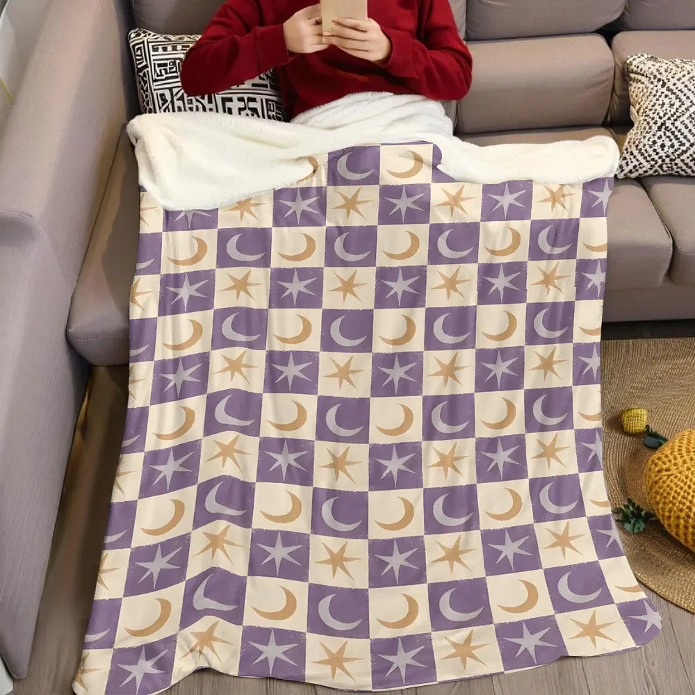 Luna Flannel Blanket Warm Soft Halloween Christmas Decorative Couch Warm Cozy All-Season Gift