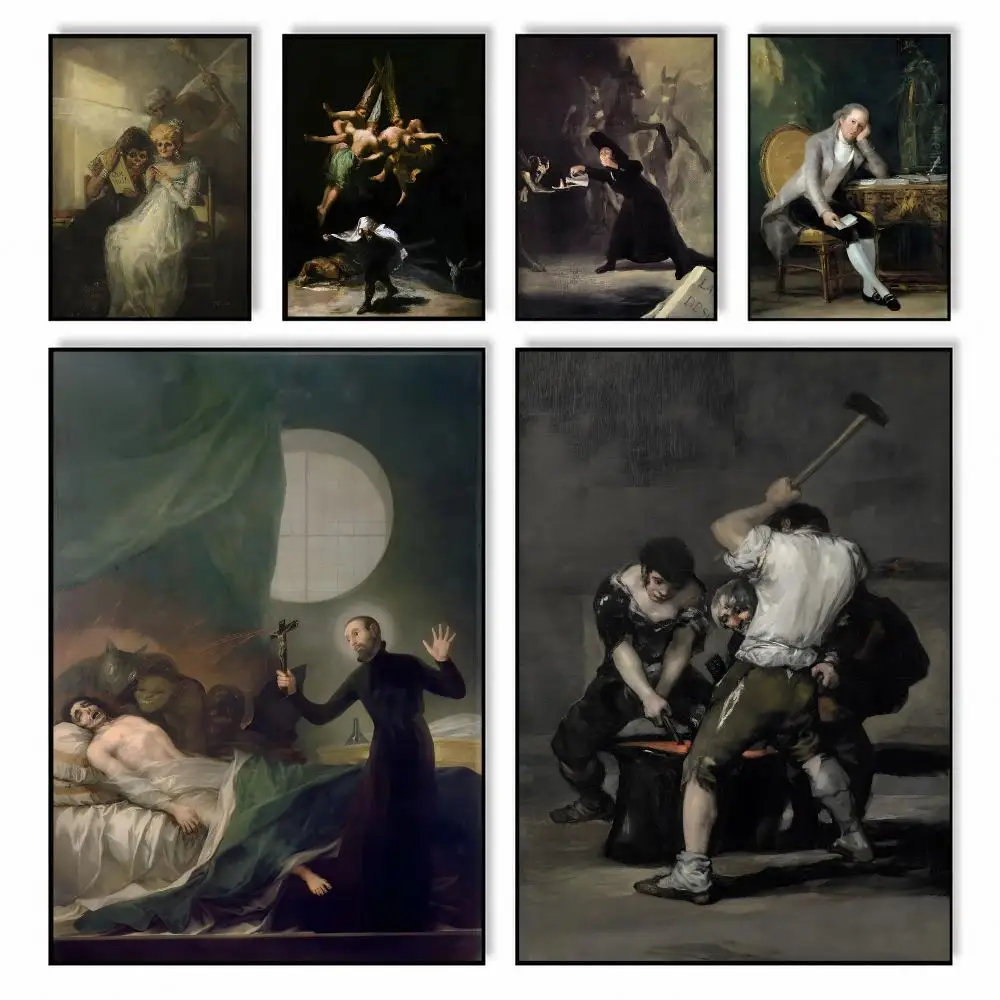 POP Artist F-Francisco De Goya Poster Decorative Wall Art Stickers Mural For Home Living Room Hallway Decor Gift
