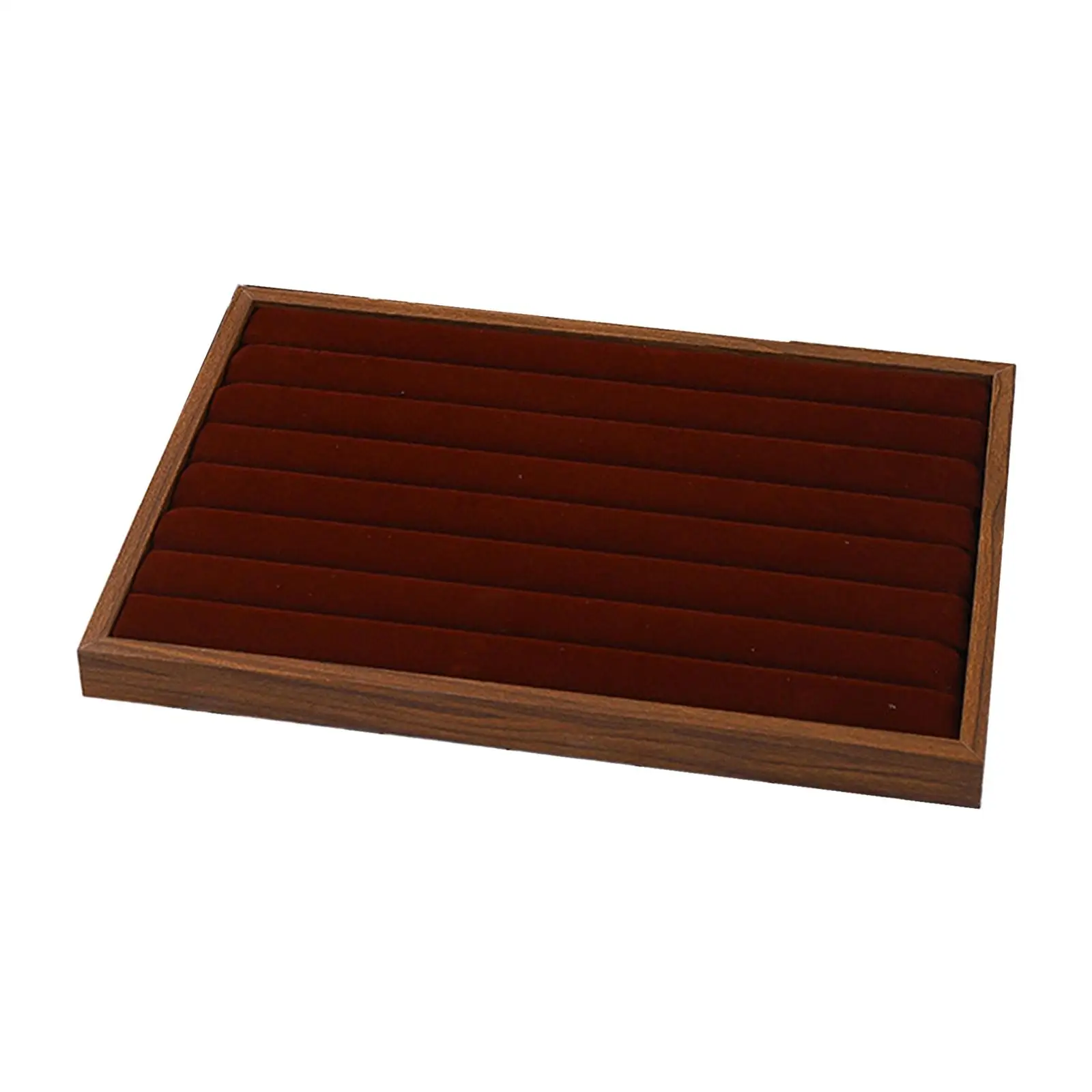 Ring Display Holder Wooden Ring Showcase Display Stand for Vanity Countertop
