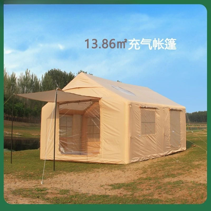 New 13.86 square meter outdoor camping travel portable self-inflatable tent without construction