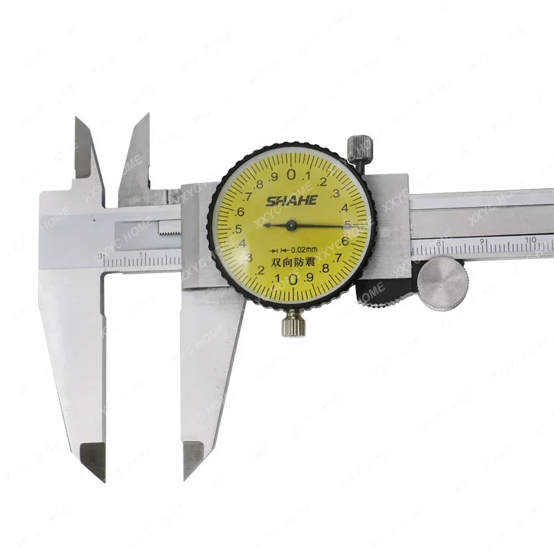 Shahe Vernier Dial Caliper 0-200 mm 0.02 mm Shock-proof Stainless Steel Vernier Calipers Micrometer