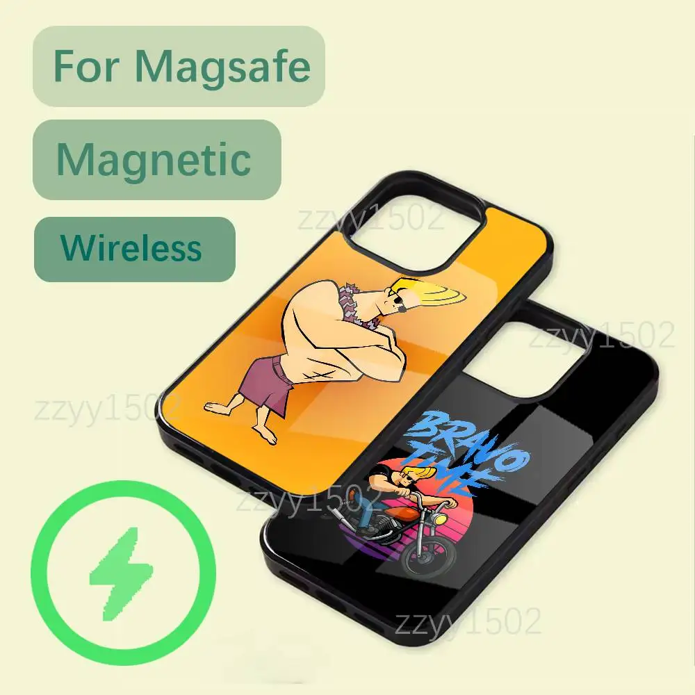 

J-Johnny Bravo Pretty Mama with MagSafe Phone Case for iPhone 17,16,15,14,13,12,11 Pro,Max,Plus,X,XS,XR,E Mini Charging Cover