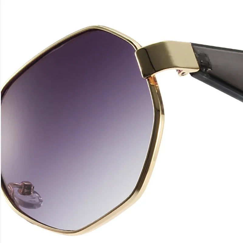 New Retro Sunglasses Women Fashion Polygonal Metal Frame Sunglasses Men Luxury Brand Designer Decorative Sun Glasses UV400