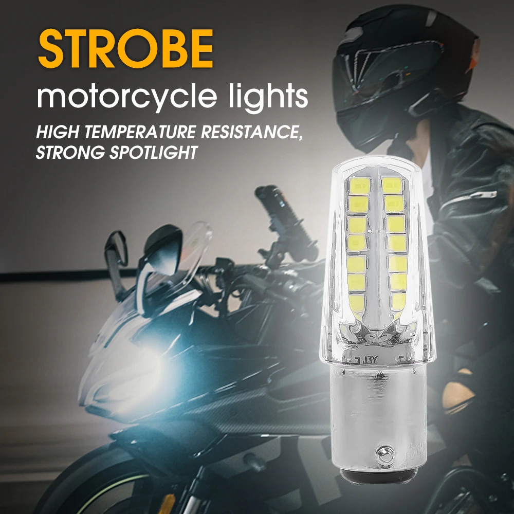1157 Socket 2835 LED Brake Light Motorcycle Strobe LED Parking Tail Light Flashing Warning Reversing Stop Lamp Turn Signal Ligh