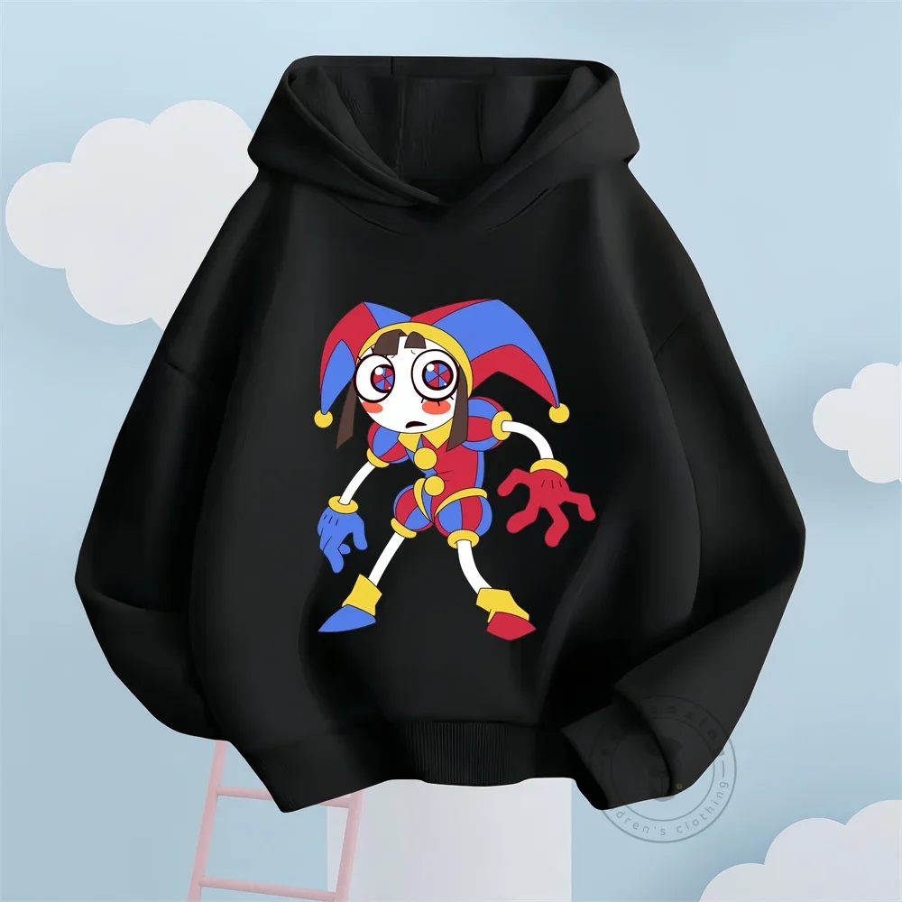 Cartoon Children\'s Hoodies The Amazing Digital Circus Sweatshirts Unisex Fashion Funny Kawaii Long Sleeve Tops Spring Autumn