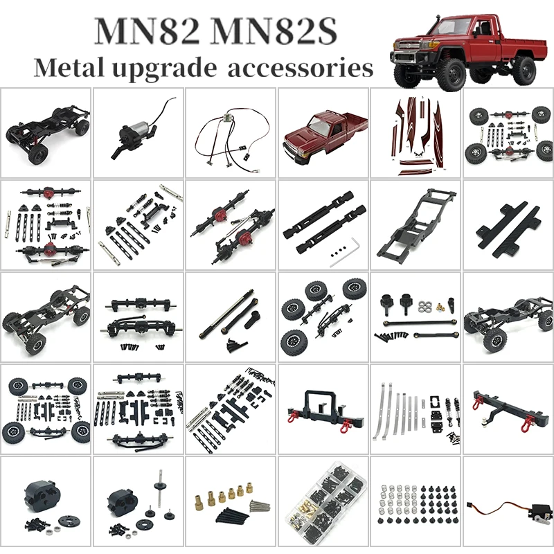 

MN model MN82, MN82S metal car chassis frame 1/12 upgrade parts spare parts Adult Rc car parts MN model and other accessories