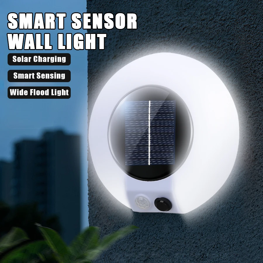 New 20LED Solar Lamp Outdoor Waterproof Human Body Sensor Wall Lamp Garden and Courtyard Decoration Wall Lamp Easy To Install