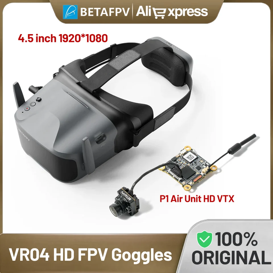 BETAFPV VR04 HD FPV Goggles 4.5 Inch LCD Display Screen 1920*1080p