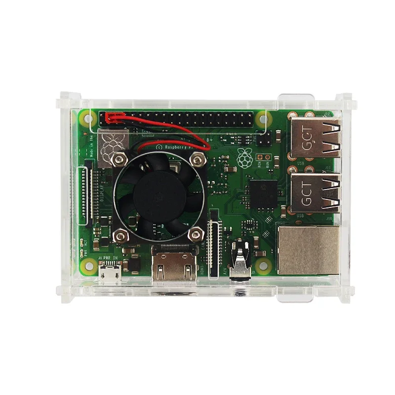 Custodia in acrilico per Raspberry Pi 3 modello B 3B coperchio scatola trasparente Shell ventola di raffreddamento opzionale per Raspberry Pi 3B