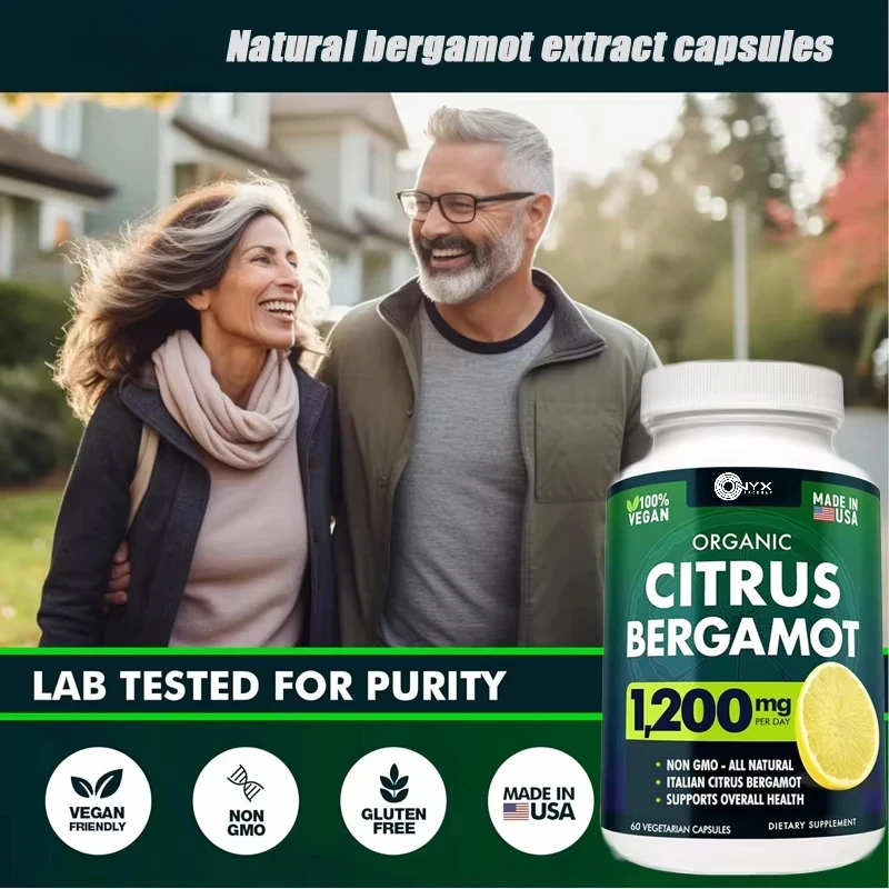 

Citrus bergamot 1200mg 60 capsules natural supplement, containing pure bergamot extract to support antioxidant activity