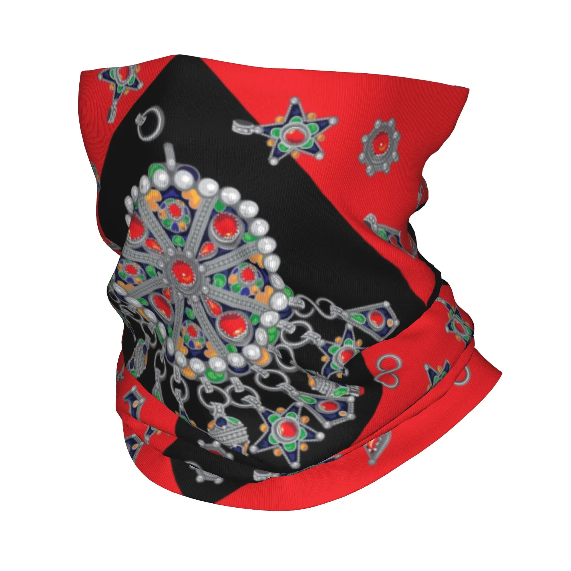 

Ювелирные изделия Kabyle на заказ, бандана, зимняя теплая повязка на шею, мужской ветрозащитный шарф для лица для пеших прогулок, ковер Amazigh, марокканская повязка на голову с гетрами