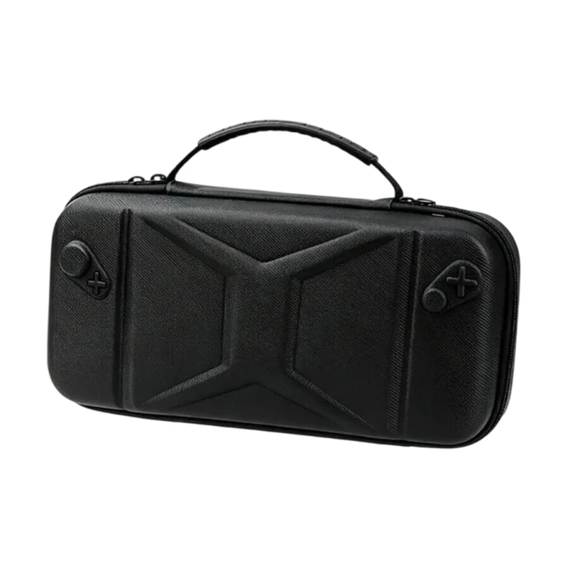 K32C Handheld Gaming Gear Carry Case, Molded Outer Shell Storage with Wide Opening and Top Handle for Routine Carry, Home Use