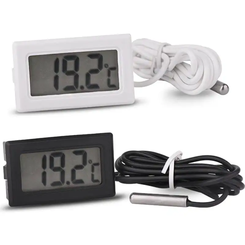 

Mini Digital LCD Thermometer With Probe Indoor Convenient Temperature Sensor For Aquarium Fish Tank Home Fridge Thermometer