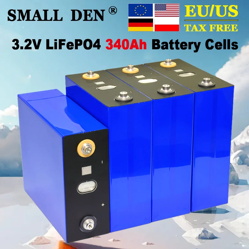 New 3.2V 340AH 320AH 280AH Lifepo4 Lithium Iron Phosphate Grade A Battery DIY 12V 24V RV Solar Rechargeable Battery Duty Free