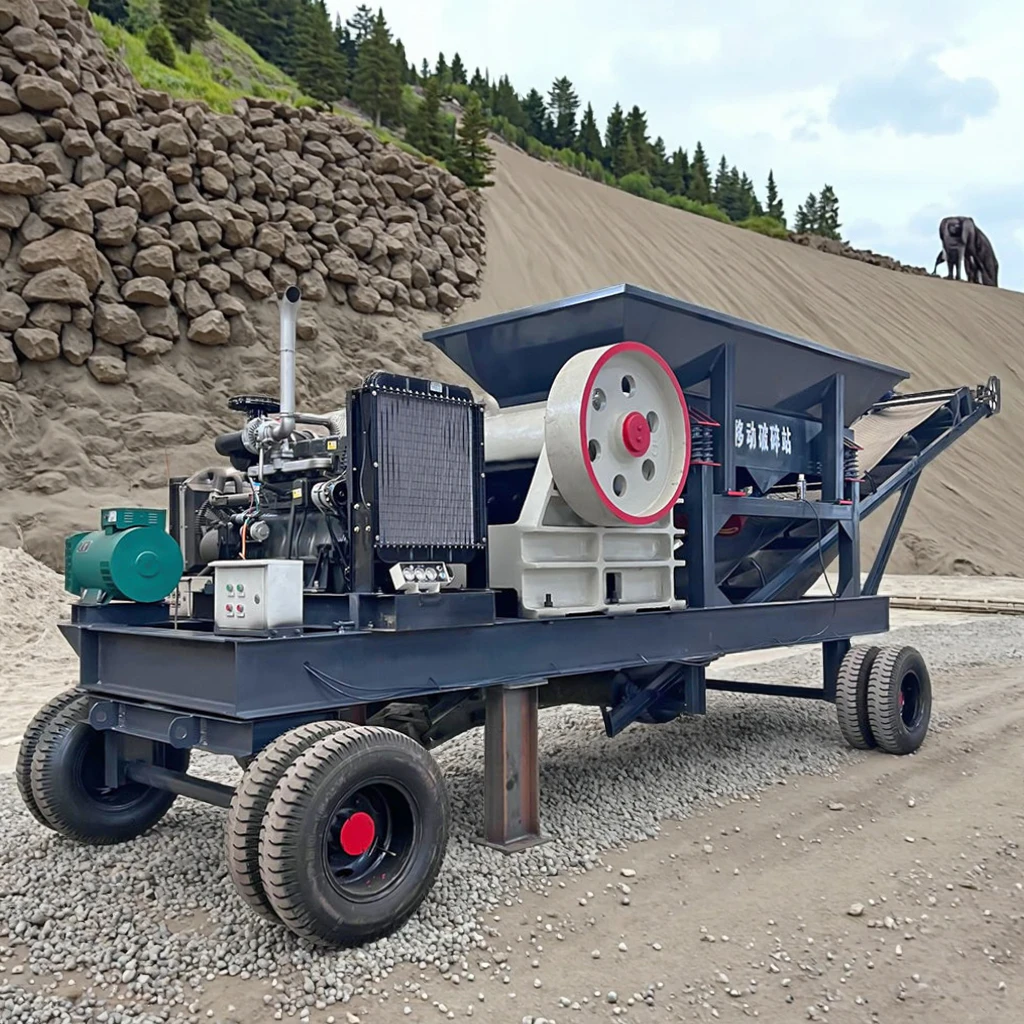 Mobile Stone Crusher Equipment Features Modular Combination Function And Equipped With Diesel Engines And Screening Equipment