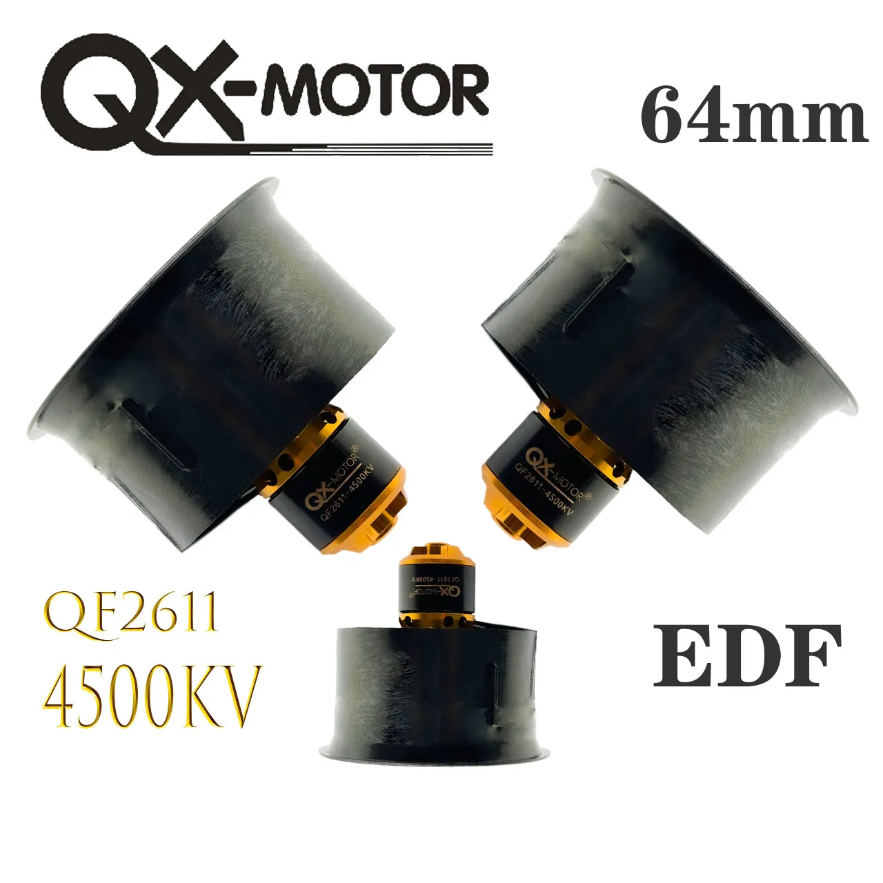 QX-MOTOR 64mm EDF 5 łopatek wentylator kanałowy QF2611(2011)-4500KV bezszczotkowy silnik z 30A ESC dla części do samolotów zabawkowych