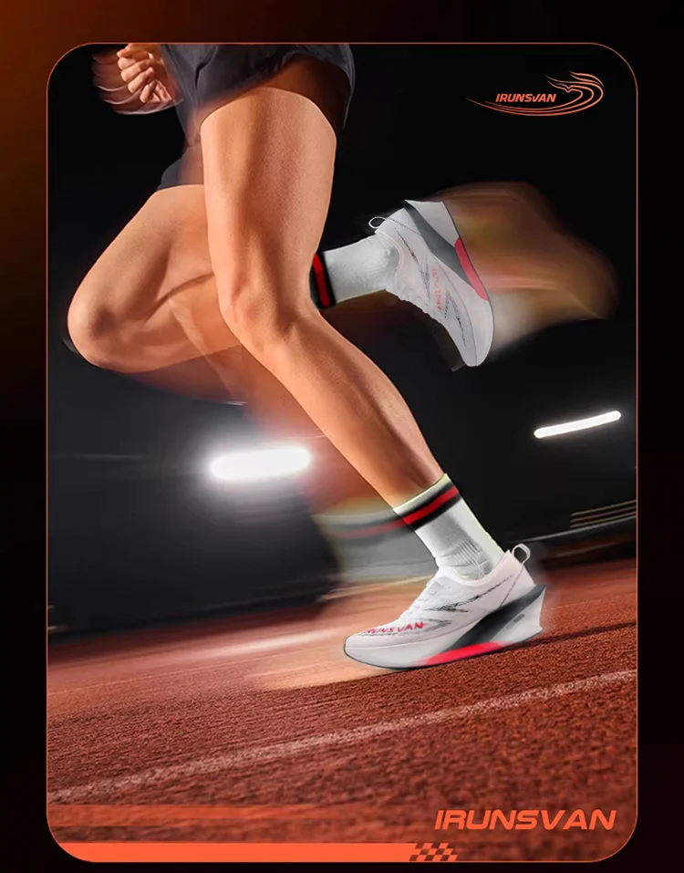IRUNSVAN Carbonplatten-Laufschuhe mit stabiler Dämpfung eignen sich für Trainingstests und Marathon-Sportschuhe, Unisex 125 – Detail 12