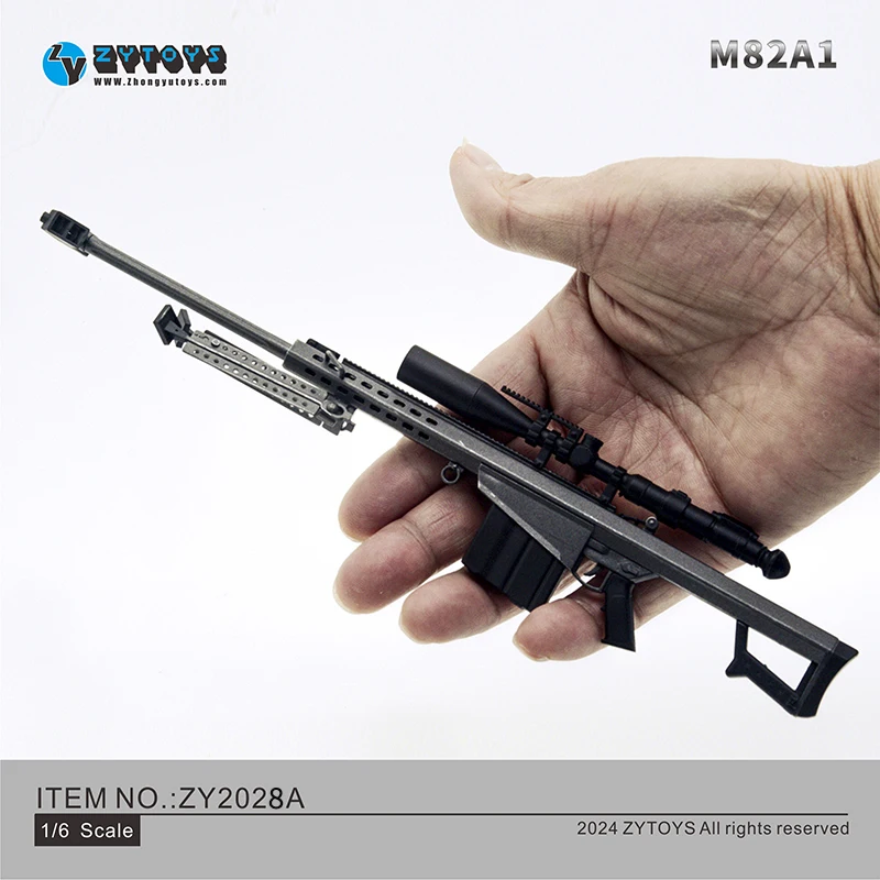 ZY2028 1/6 SCHAAL Barrett M82A1 Sniper Rifle Plastic Model voor 12 inch Actiefiguren Accessoires Soldaat Militaire Collectie