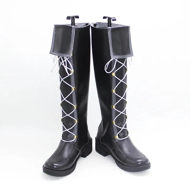 لعبة فرقة نجوم ساكوما ري تأثيري أحذية بو أحذية من الجلد أحذية كرنفال الهالوين مخصص