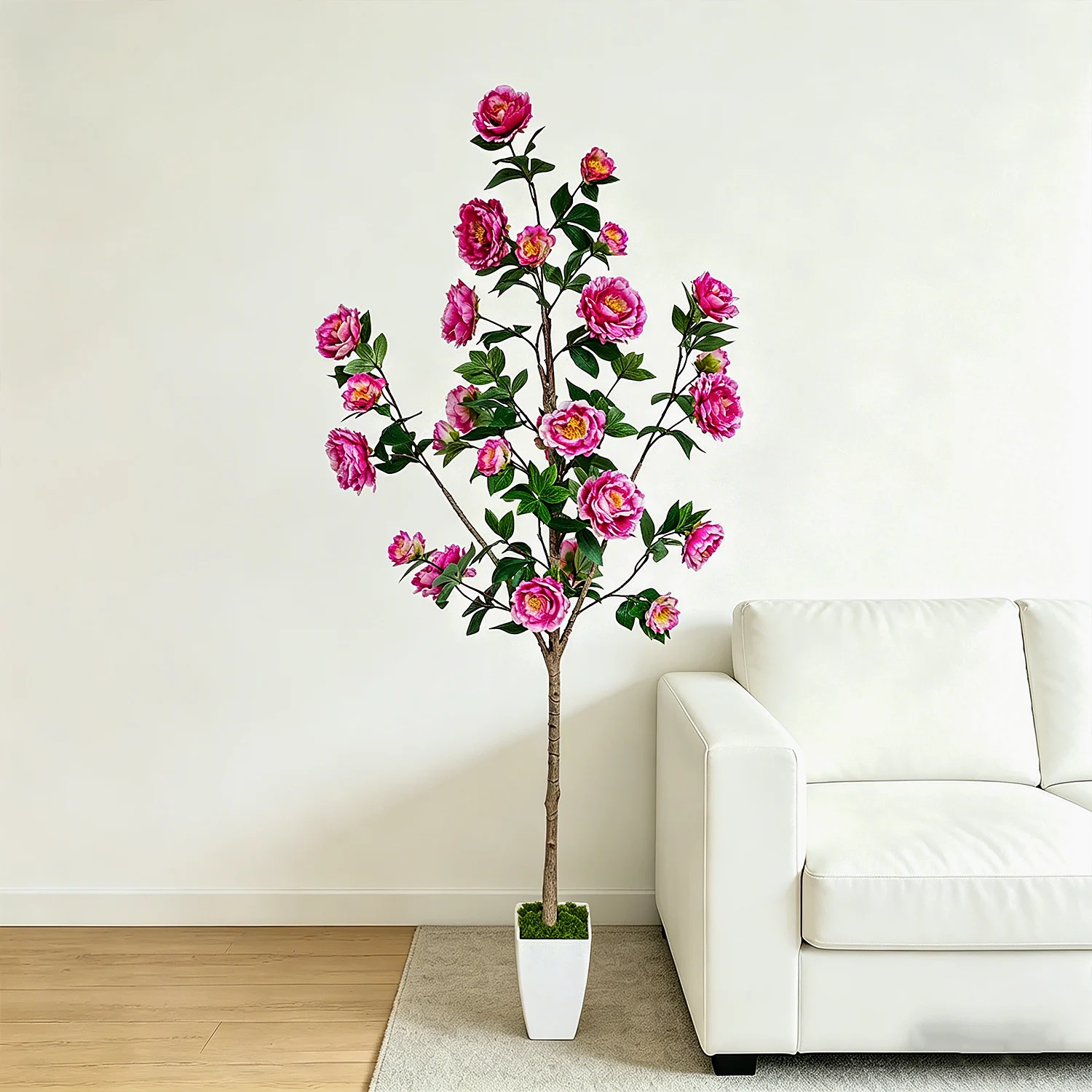 Home Decor Outdoor - 130/180cm Artificial Peony Tree with Pot