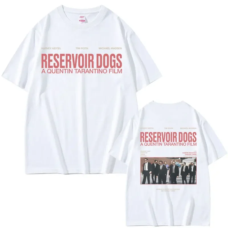 Hot Famous Director Quentin Tarantino Movie Reservoir Dogs Double Sided Print T-shirt Men Women Casual Vintage Oversized Tshirt