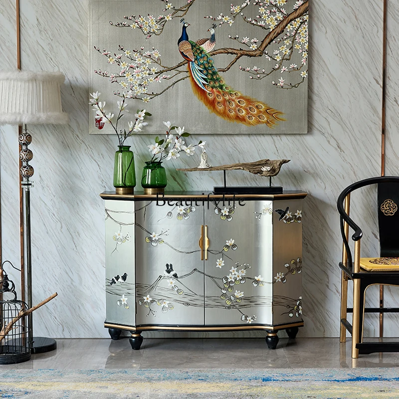 *ممر جديد على الطراز الصيني على الطراز الأمريكي، باب مدخل الممر، خزانة ديكور لقاعة المدخل