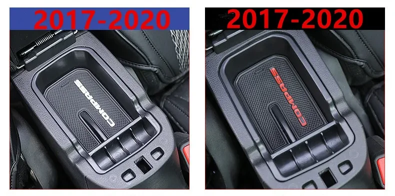For Jeep Compass 2017 2018 2019 2020 Armrest Storage Box Holder Container  Car Parts Interior Accessories