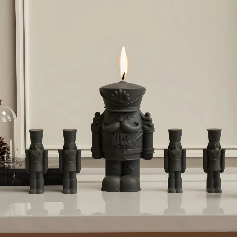 

Щелкунчик король солдат 3D силиконовые формы для свечей DIY мультфильм человеческая кукла орнамент пластырь ремесло УФ эпоксидная смола литейная форма