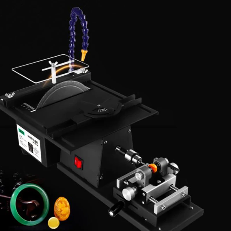 220V Multifunctional Jade Polishing and Cutting Machine Small Table Grinding Engraving Machine Table Saw Polishing Jade Tools