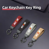 Car Logo KeyChain Leather Key Rings Auto Accessories For Mitsubishi Ralliart Outlander Minicab Ekx Ekwagon Eclipse ASX Pajero La