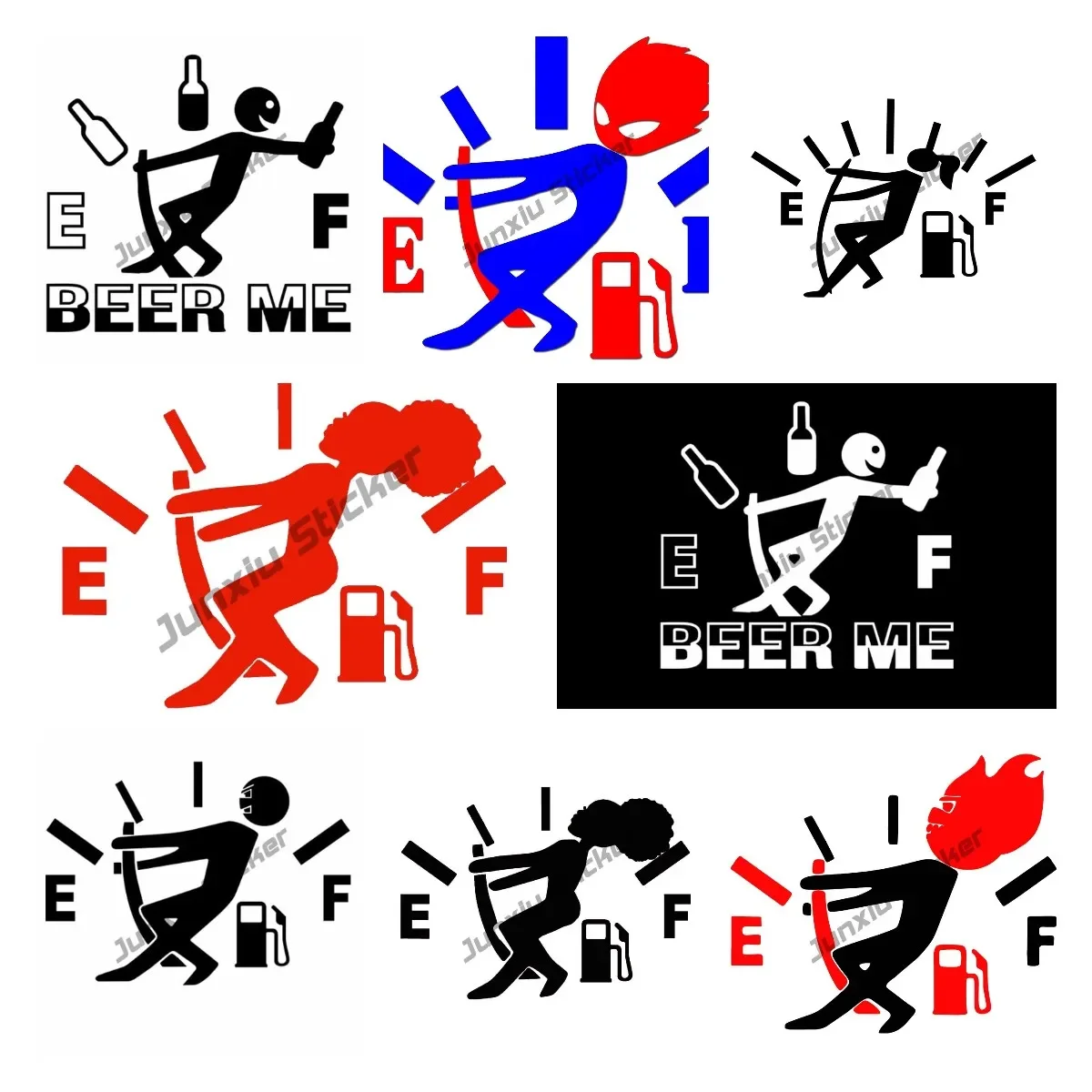 

High Gas Consumption Decal Angry Boy Stickers for Cars Trucks Car Decals Fuel tank sticker Accessories