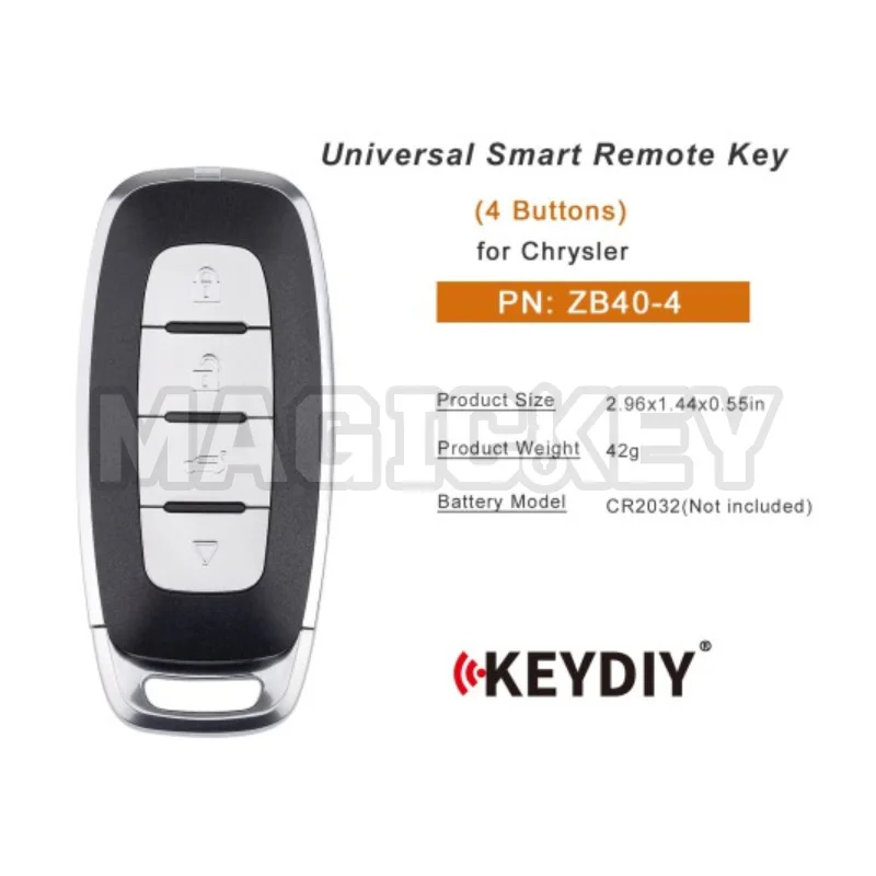 KEYDIY KD ZB40-4 Universal Smart Remote Key 4 Buttons Compatible with Chrysler Type