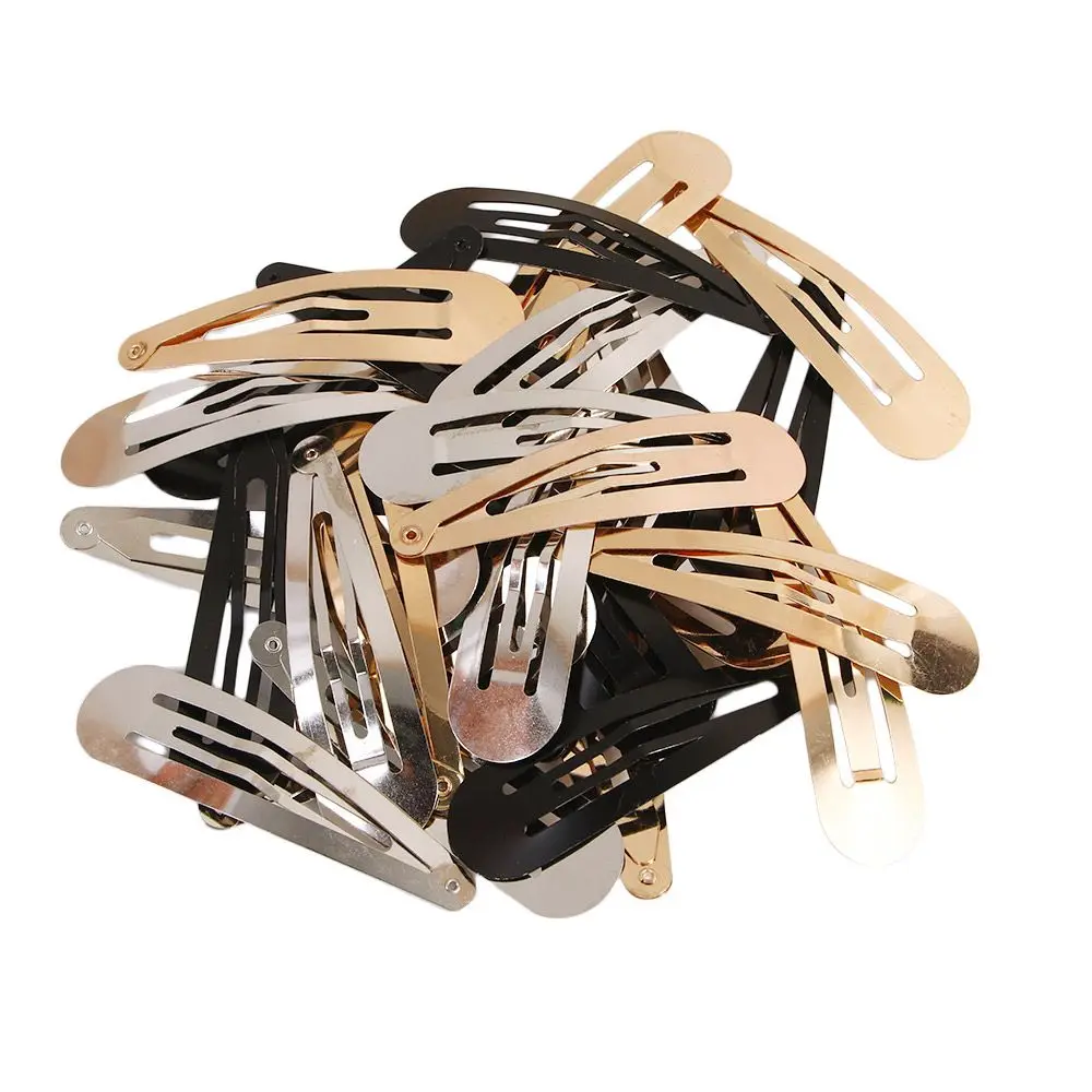 Durable Gold Silver Black Barrettes Hair Pins Hair Grip Snap Hair Clips BB Clips Hair Styling Tools