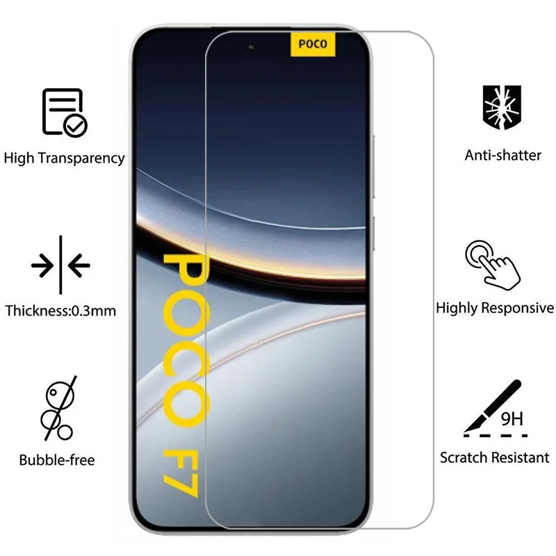 واقي شاشة من الزجاج المقسى لهاتف شاومي بوكو f7 على pocof7 f 7 7f 5g فيلم الهاتف glas 9h xiomi xaomi xiami poc pco