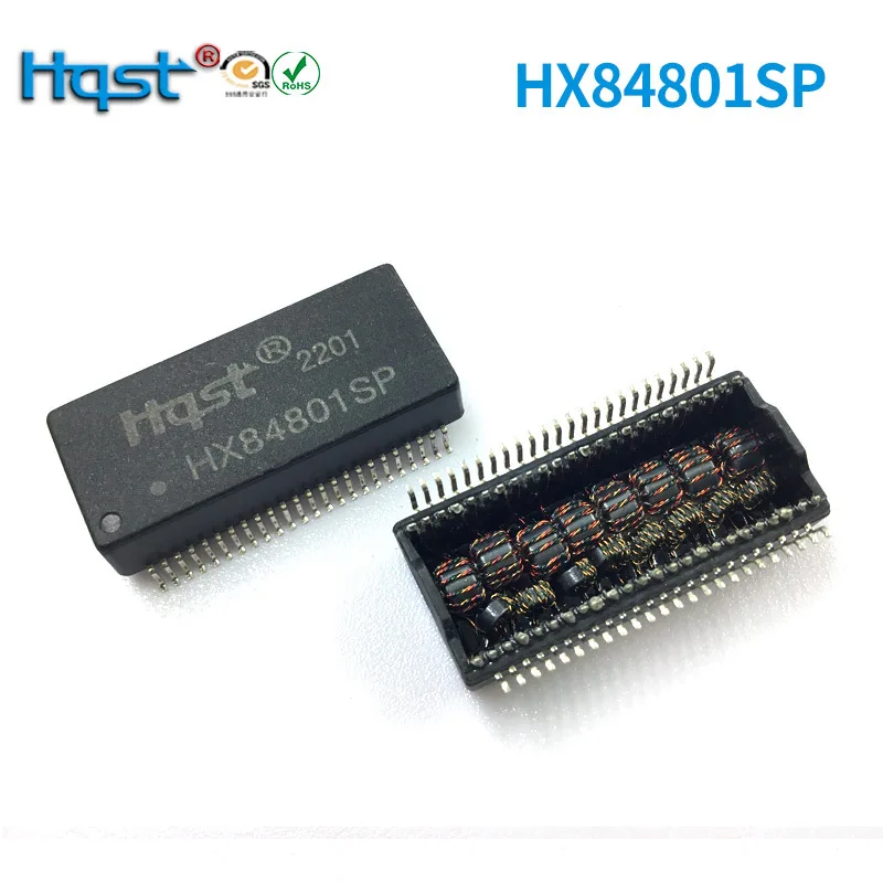 HX84801S/HX5014NL 48-pin Gigabit Dual-Port Ethernet Isolation Filter Transformer Module for Industrial Control Boards at -40~85