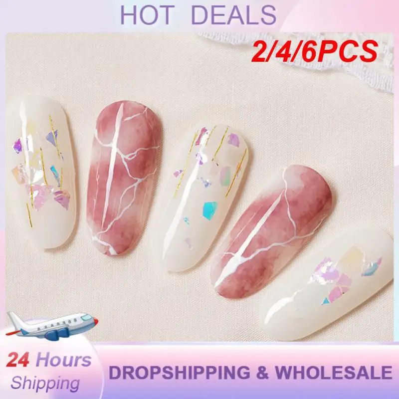 2/4/6pcs Nail Art Dekoration Glitter Power Pailletten Nägel Nagel zubehör Aurora Kristall papier bunte Maniküre Dekor