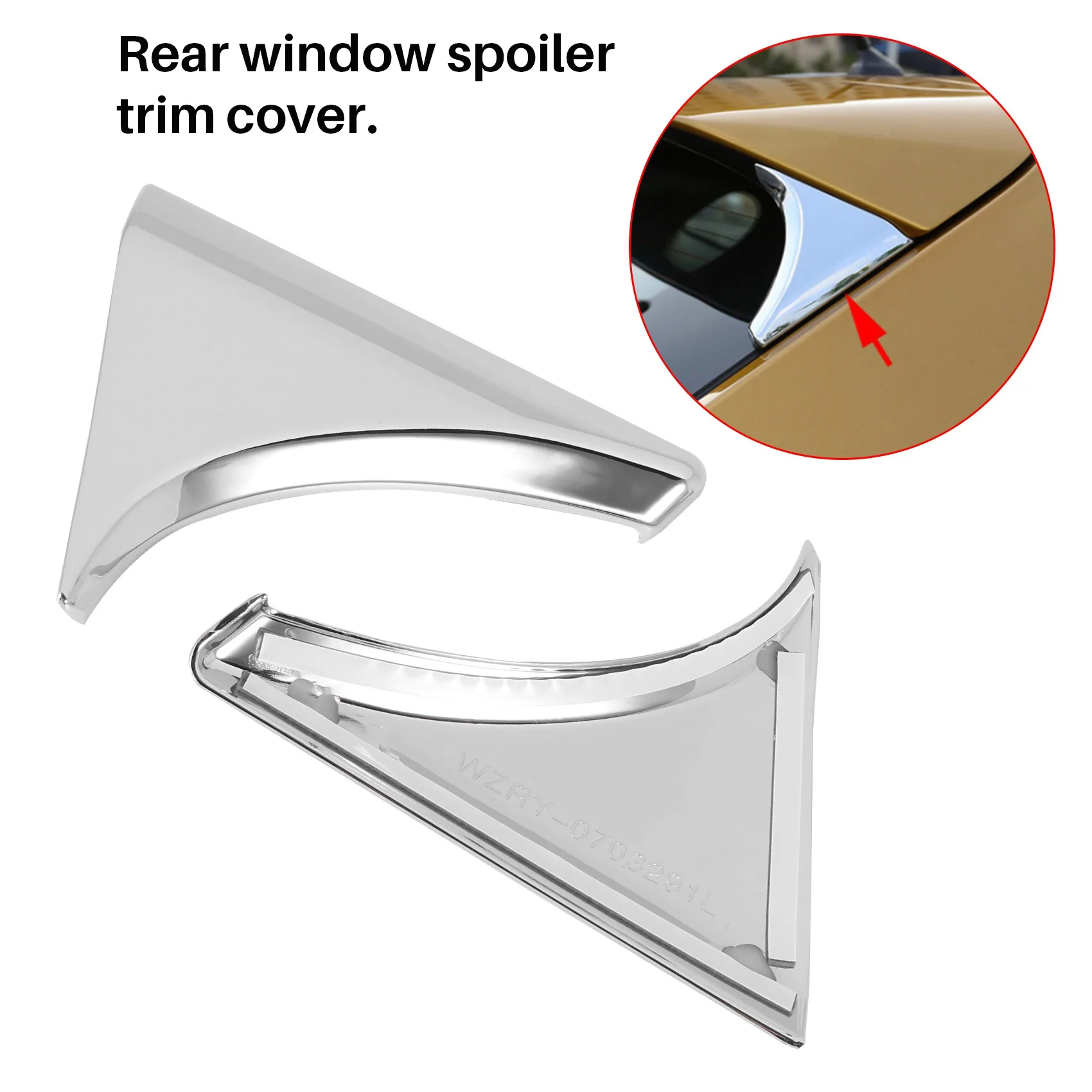 Car ABS Chrome 2Pcs Rear Window Tailgate Spoiler Trims Cover Fit for Nissan Qashqai J11 2014 2015 2016 2017 2018