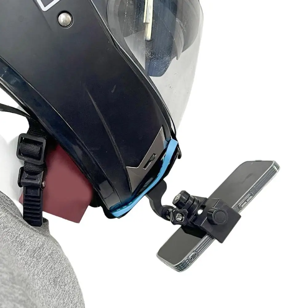 Motorcycle Helmet Chin Strap Mount Holder With Phone Clip For GoPro Hero 11 10 9 Action Camera Full Face Mobile Phone Holder