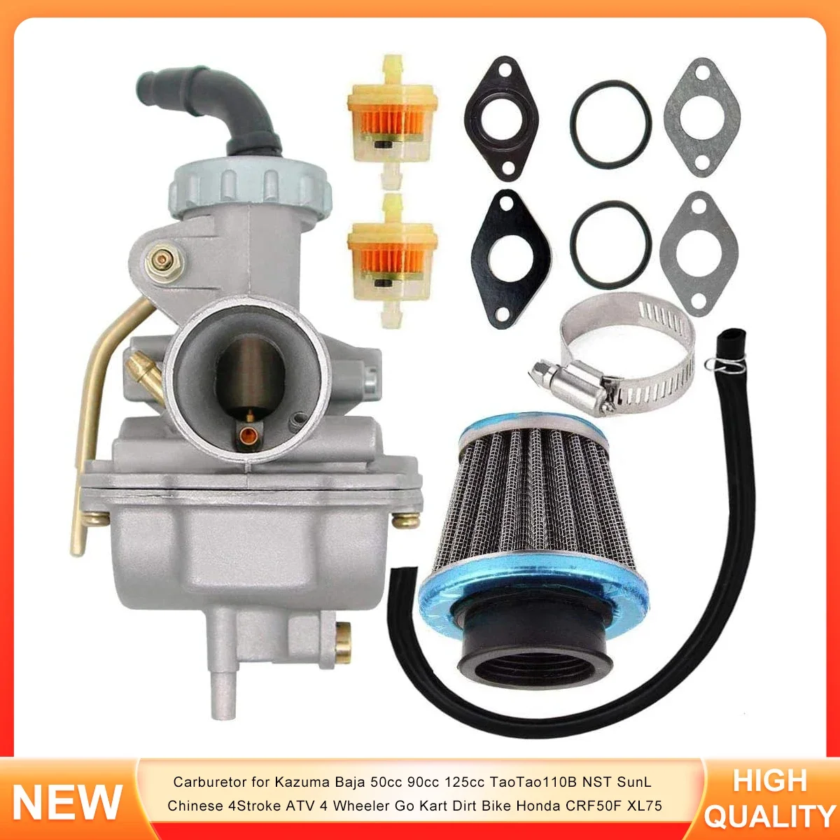 

Carburetor for Kazuma Baja 50cc 90cc 125cc TaoTao110B NST SunL Chinese 4Stroke ATV 4 Wheeler Go Kart Dirt Bike Honda CRF50F XL75
