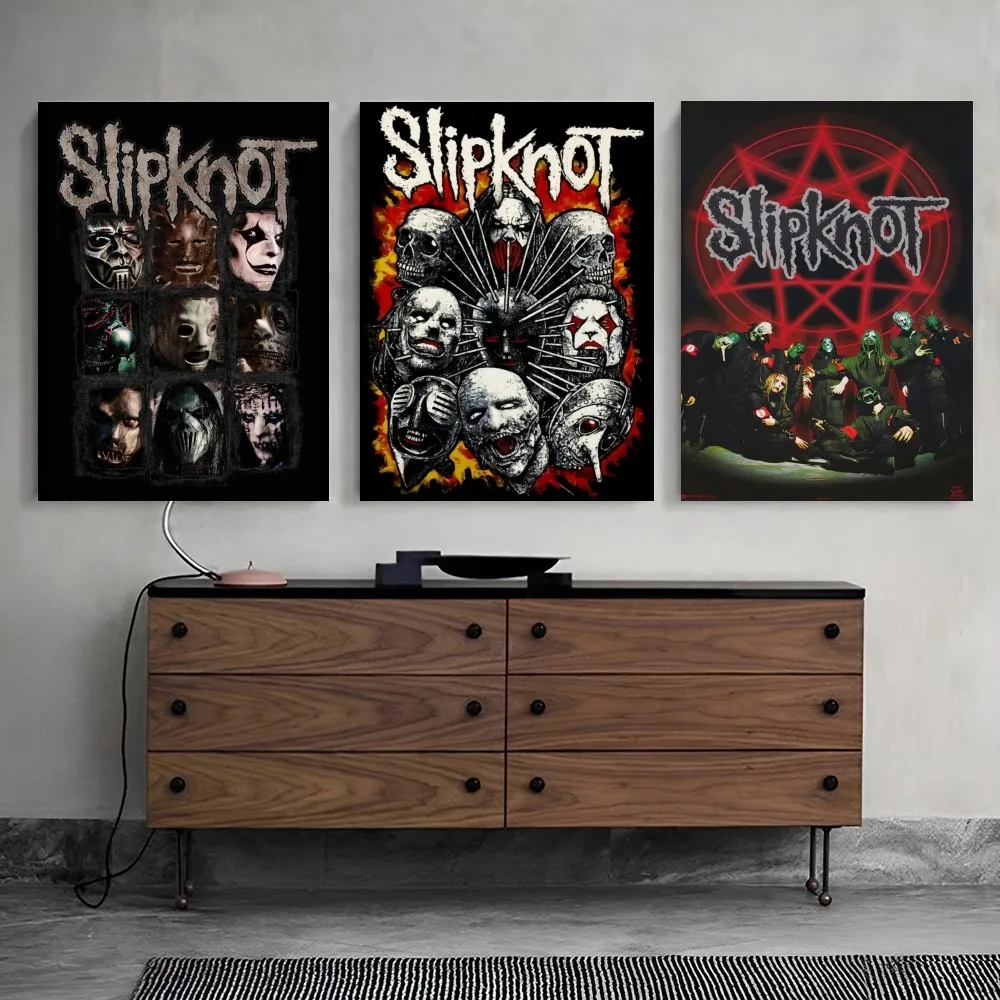 1PC Print Poster Paper Waterproof HD Sticker Heavy Metal Rock S-Slipknot Band Bedroom Entrance Home Living Room Bar Wall Decor