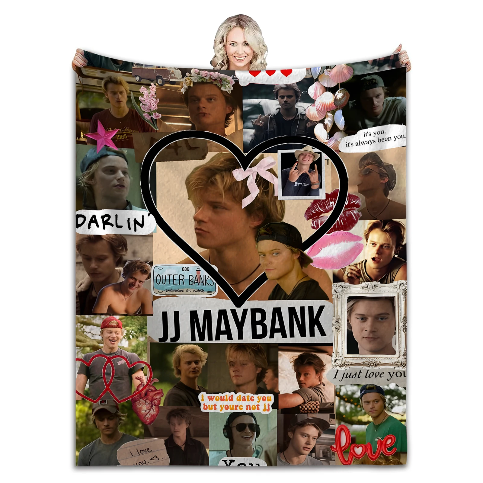 JJ Maybank - Rudy Pankow Throw Blanket Blankets Soft Warm Flannel Throw Blanket Bedspread for Bed Living room Travel Home Sofa