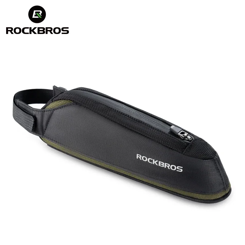 ROCKBROS Bike Bag Portable Bike Top Tube Frame Bag Nylon MTB Road Phone Tool Bag Reflective Ultralight Bicycle Pannier Accessory