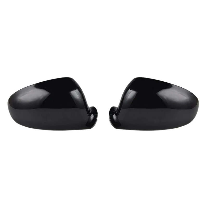 Gloss Black Wing Mirror Door Cap Cover Case Housing For  Golf Rabbit Jetta MK5 2006-2010