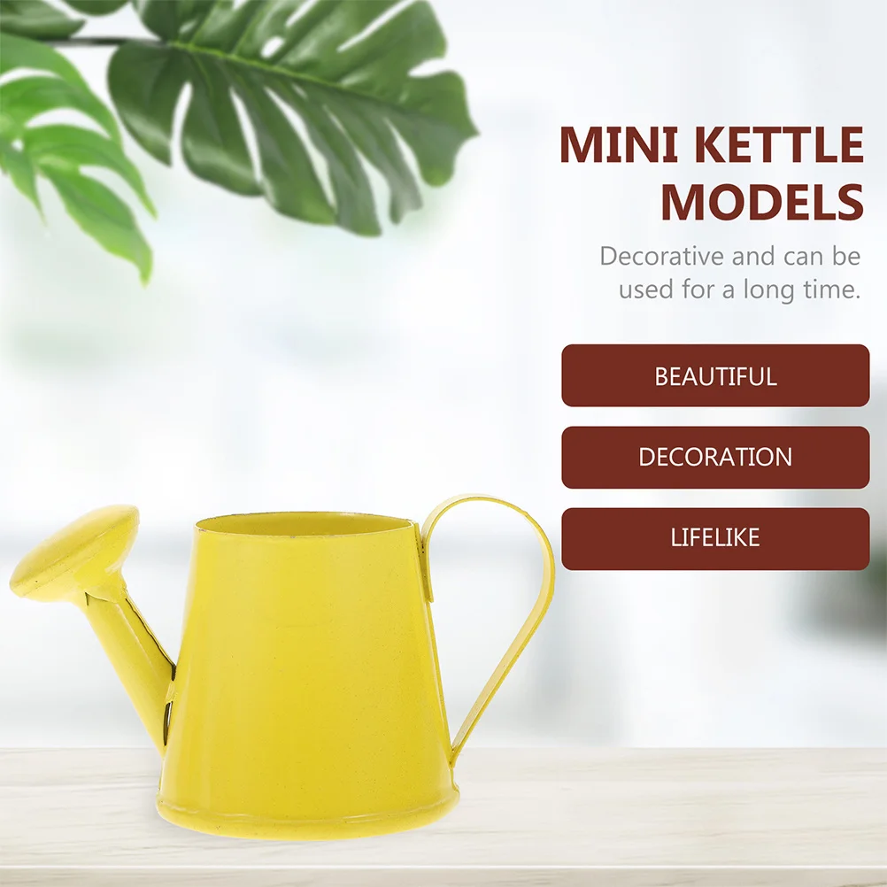 4 Stücke Mini Gießkanne Kinder Tragbare Metall Kleine Pflanze Blume Garten Bewässerung Mini Wasserkocher für Pflanzen Kleine Wassertopf Pflanze