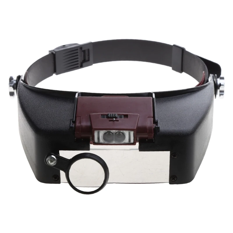 Glasses LED Light Lamp Head Loupe Jeweler Headband Magnifier Eye Glasses Optical Glass Tool 1.5X/3X/6.5X/8X