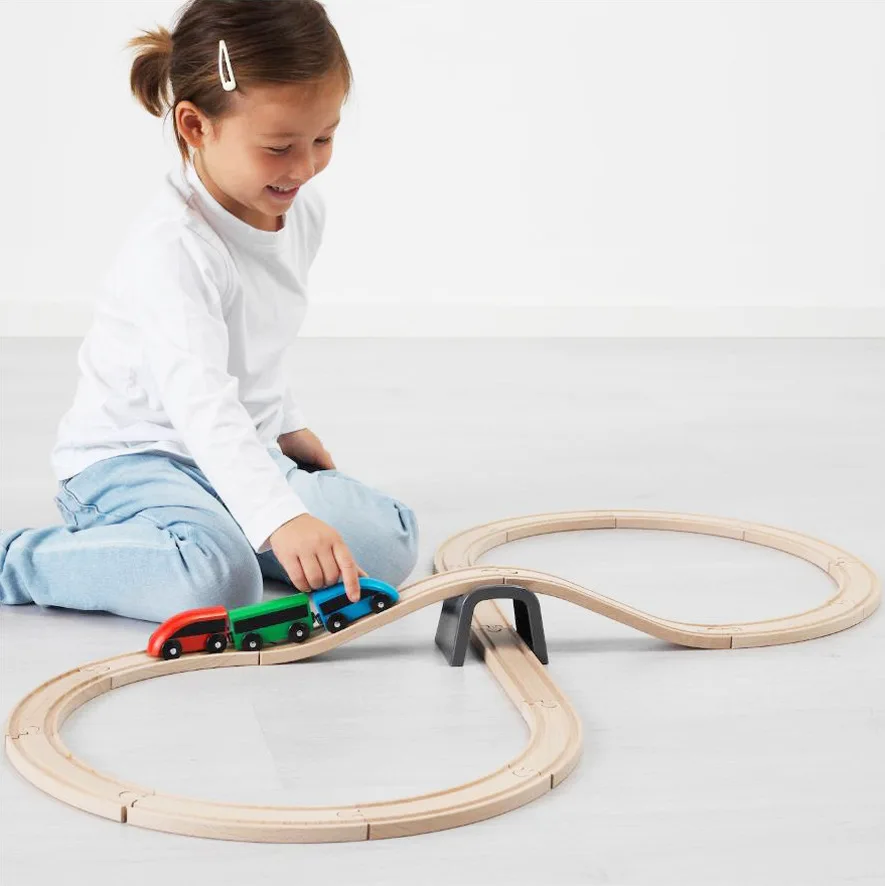 Madeira Train Track Acessórios, Brinquedos Ferroviários, Todos os Tipos, Biro Wooden Tracks, Brinquedos Educativos para Crianças