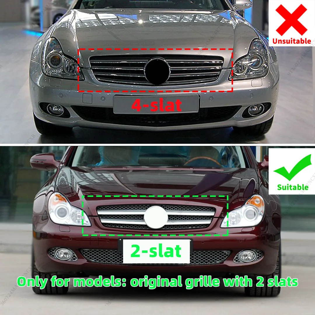 Grille For Mercedes Benz CLS C219 W219 2008-2010 like CLS300 CLS350 CLS500 CLS550 Tuning Accessories Sport Middle Front Grille