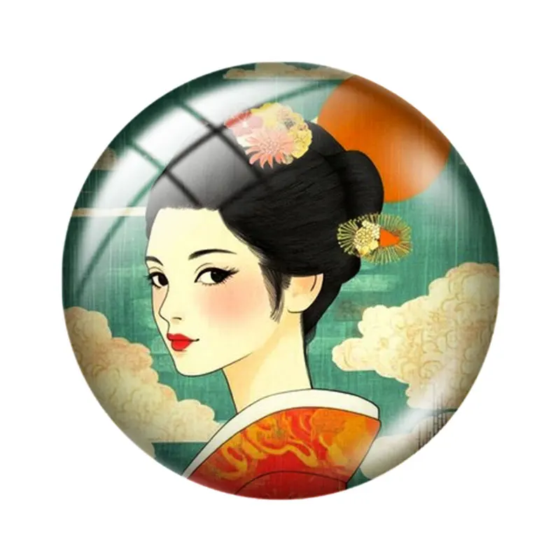 Women   Retro Images  12/18/20/25mm glass cabochon  bracelet pendant rings for jewelry demo earrings back Making findings