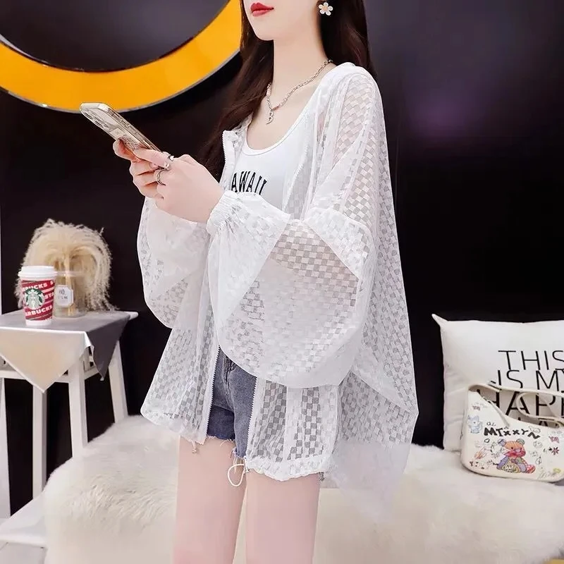 

Breathable Sun Protection Clothing Fashion Women's Coat Thin 2022 New Summer Female Outerwear Loose Fashionable Windbreakers