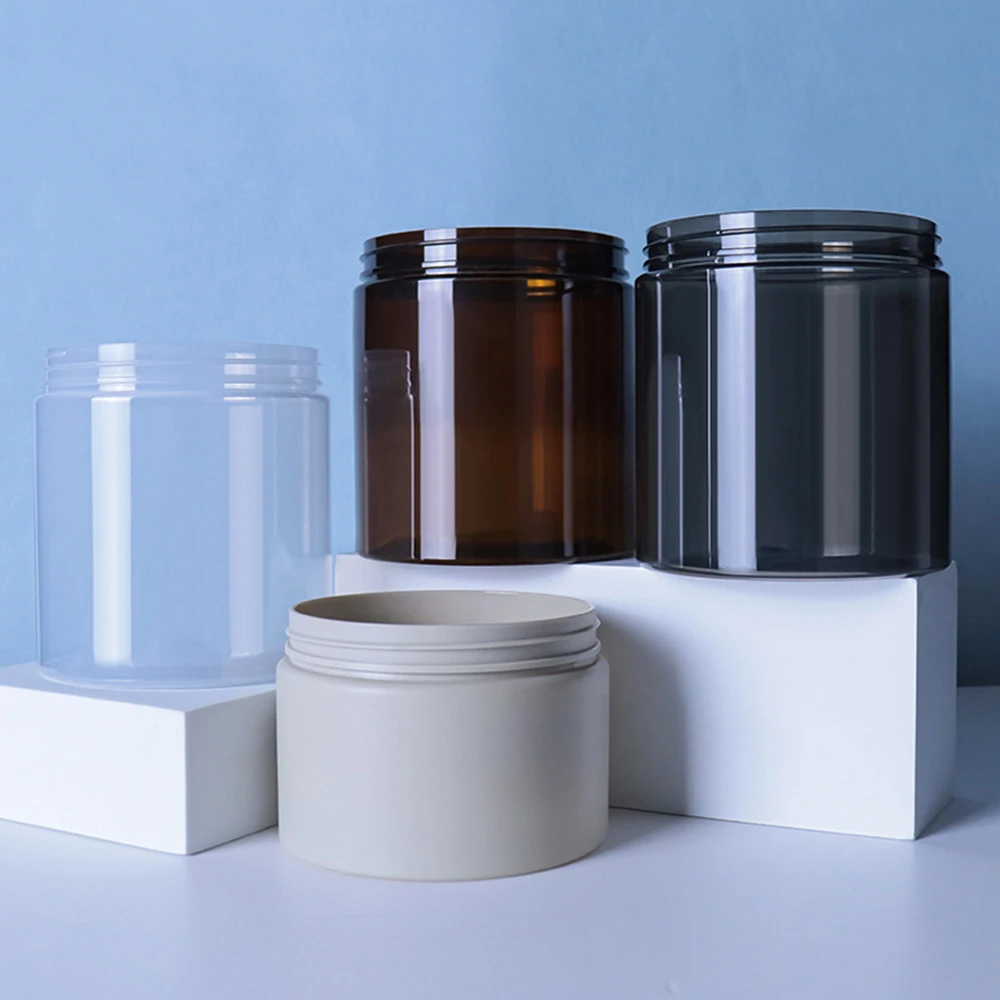 Dispenser per bottiglie con pompa da 500/1200 ml Bottiglie per doccia trasparenti a bocca larga Dispenser di sapone per doccia in PET riutilizzabile